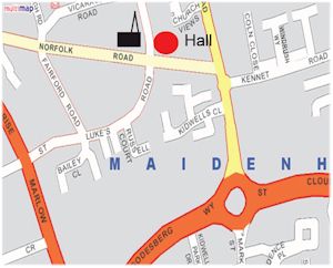Map of location of St Luke's Community Hall